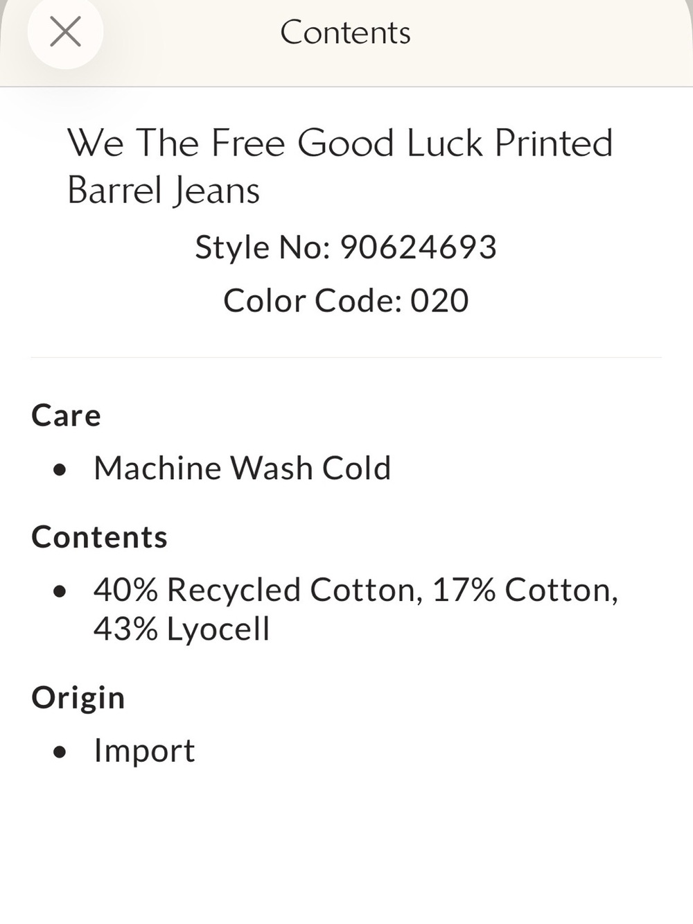 We The Free Good Luck Printed
Barrel Jeans Free People, leopard nwt, sz 26 reg - Picture 6 of 7